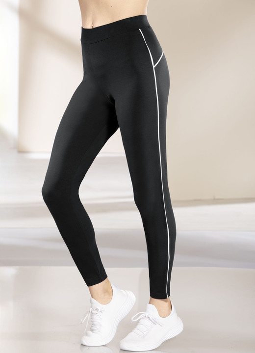 Freizeithosen - Zweierpack Leggings von „Plantier“ Ansicht 2 Freizeithosen - Zweierpack Leggings von „Plantier“, in Größe 036 bis 054, in Farbe 1X MARINE, 1X SCHWARZ Ansicht 2