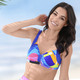 Bademode - Bikini mit herausnehmbaren Softschalen, in Größe 036 bis 050, in Cup B, in Farbe ROYALBLAU-BUNT – Farbe ROYALBLAU-BUNT – Ansicht 1