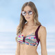 Mode - Bikini mit herausnehmbaren Softschalen, in Größe 036 bis 050, in Cup B, in Farbe BORDEAUX-BUNT – Farbe BORDEAUX-BUNT – Ansicht 2