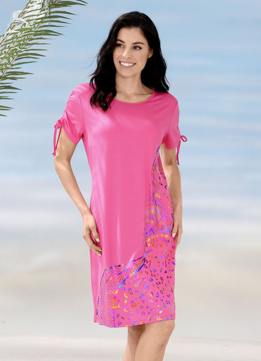 Strandmode - Laurina Kleid mit schimmerndem Druck, in Größe 036 bis 054, in Farbe MINT Ansicht 3