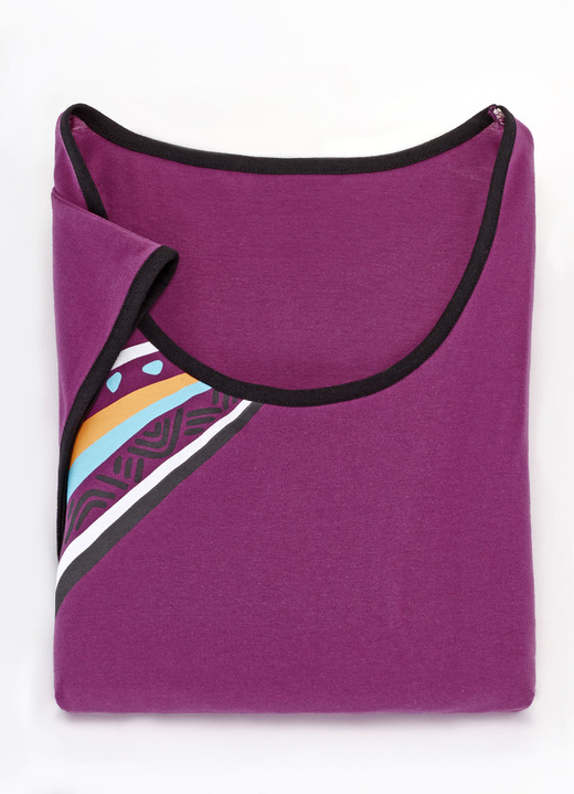 Nachthemden - Zweierpack Nachthemden, kürzer geschnitten aus Baumwolle, in Größe 036 bis 052, in Farbe 1X TÜRKIS, 1X KORALLE Ansicht 9