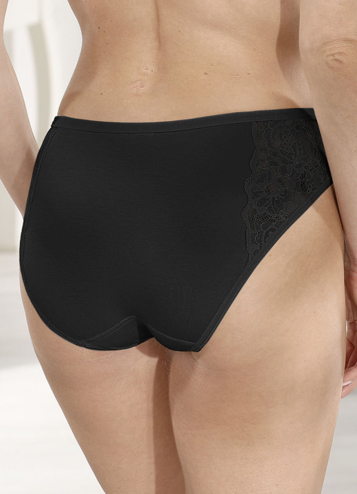 Slips - Speidel Slip mit zarter Elastikspitze, in Größe 036 bis 046, in Farbe SCHWARZ Ansicht 3