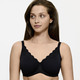 Bügel-BH - Triumph Amourette Minimzer-Bügel-BH mit Elastikspitze – Farbe SCHWARZ – Ansicht 1 Bügel-BH - Triumph Amourette Minimzer-Bügel-BH mit Elastikspitze, in Größe 075 bis 095, in Cup F, in Farbe WEISS – Farbe SCHWARZ – Ansicht 1