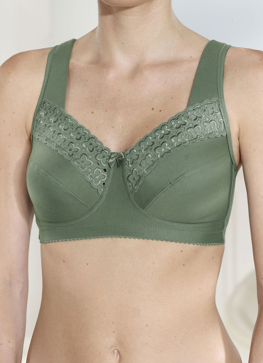 Soft-BH - Miss Mary BH mit Stickerei Ansicht 3 Soft-BH - Miss Mary BH mit Stickerei, in Größe 080 bis 110, in Cup C, in Farbe GRÜN Ansicht 3