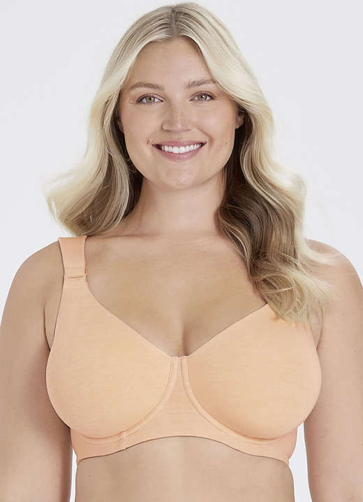BHs - Miss Mary Bügel-BH mit hautsympathischer BIO-Baumwolle, in Größe 080 bis 105, in Cup B, in Farbe BEIGE Ansicht 1