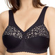 Soft-BH - Glamorise Stütz-BH mit Stickereispitze – Farbe SCHWARZ – Ansicht 2 Soft-BH - Glamorise Stütz-BH mit Stickereispitze, in Größe 080 bis 130, in Cup G, in Farbe WEISS – Farbe SCHWARZ – Ansicht 2