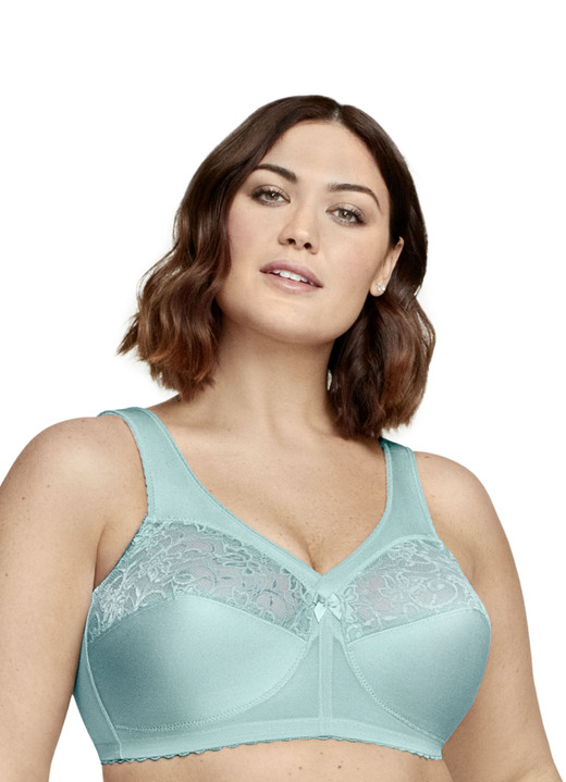 Soft-BH - Glamorise Stütz-BH mit Spitze, in Größe 080 bis 130, in Cup B, in Farbe WEISS Ansicht 13
