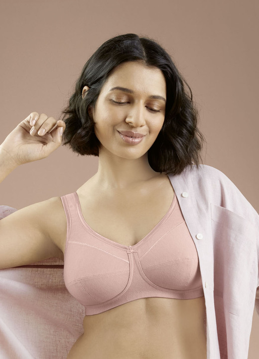 Soft-BH - Anita Entlastungs-BH mit Baumwoll-Pikee Ansicht 8 Soft-BH - Anita Entlastungs-BH mit Baumwoll-Pikee, in Größe 075 bis 120, in Cup H, in Farbe WEISS Ansicht 8