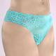 Slips - Sexy Dreierpack Stringtangas aus elastischer Spitze, in Größe 036 bis 050, in Farbe TÜRKIS – Farbe TÜRKIS – Ansicht 2