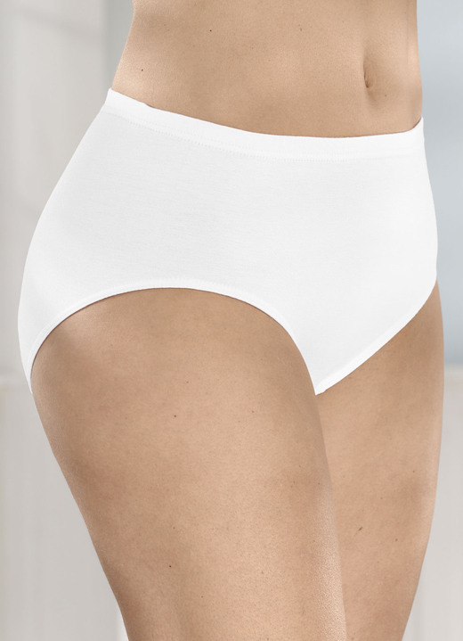 Slips - Dreierpack Slips aus anschmiegsamem Material, in Größe 038 bis 050, in Farbe 2X ROSA, 1X WEISS Ansicht 3