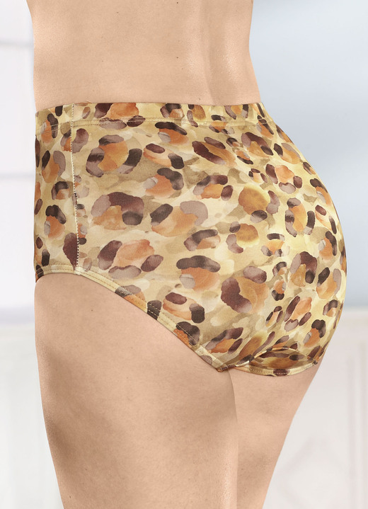 Slips - Laurina Dreierpack Slips mit Gummizug im Bund, in Größe 038 bis 054, in Farbe 2X BEIGE-MOKKA-BUNT, 1X PUDER Ansicht 2