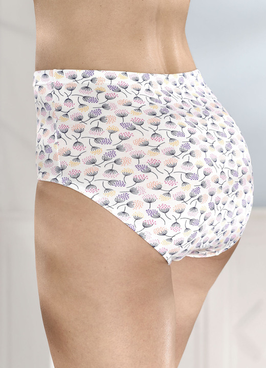 Mode - Viererpack Slips mit Gummizug im Bund, in Größe 038 bis 054, in Farbe ECRU-BUNT Ansicht 2