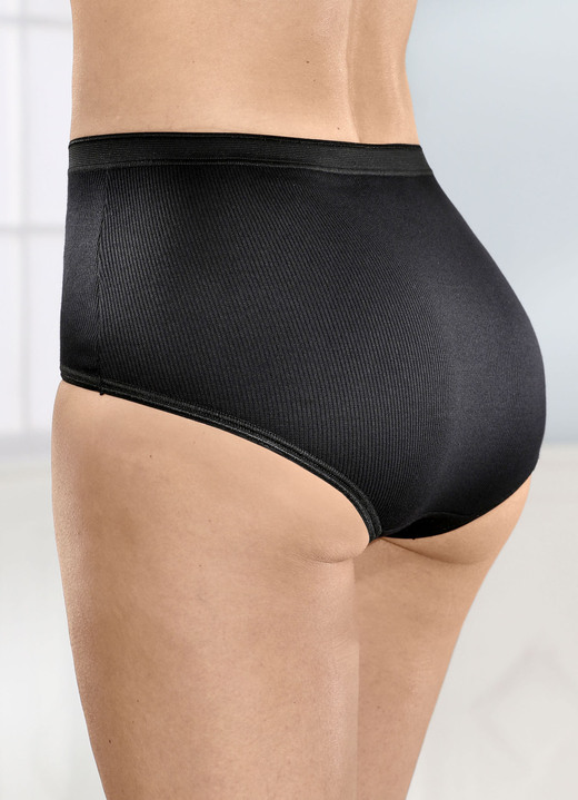 Slips - Viererpack Slips mit Spitzeneinsätzen, in Größe 038 bis 052, in Farbe 2X SCHWARZ, 2X WEISS Ansicht 2