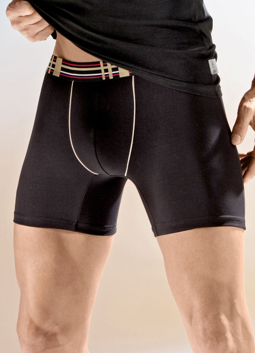Unterwäsche - Viererpack Pants mit Elastikbund, in Größe 005 bis 011, in Farbe 2X SCHWARZ, 2X WEISS Ansicht 1