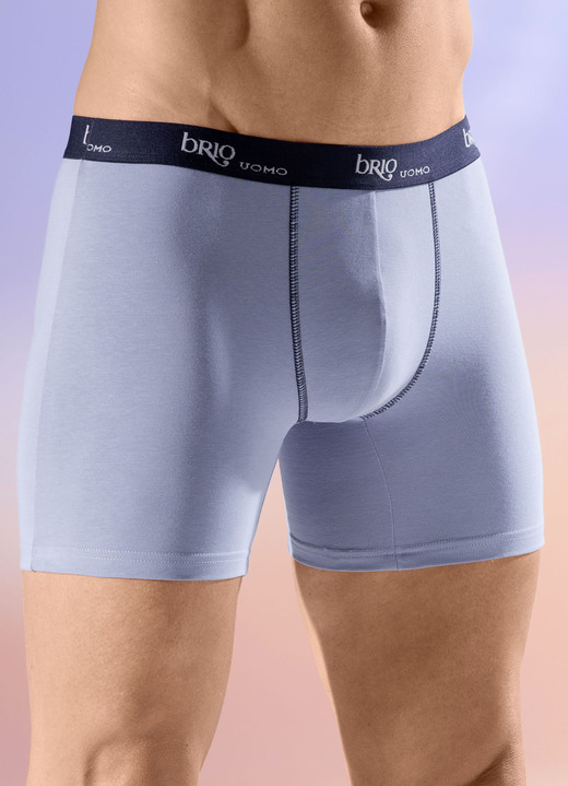 Unterwäsche - Viererpack Pants mit Elastikbund, in Größe 005 bis 011, in Farbe 2X GRAUBLAU, 2X NAVY Ansicht 1