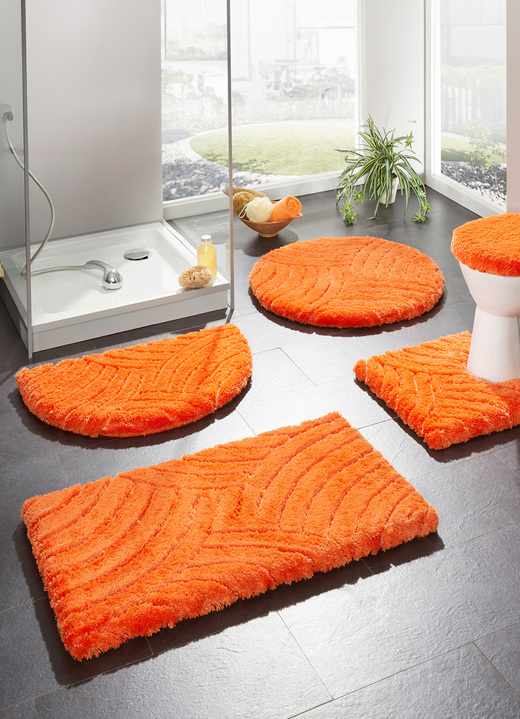 Badgarnituren - Barfußweiche Magicsoft Badgarnitur , in Größe 100 (Vorleger halbrund, 50/ 80 cm) bis 112 (WC-Deckelbezug, 47/ 50 cm), in Farbe CREME Ansicht 5