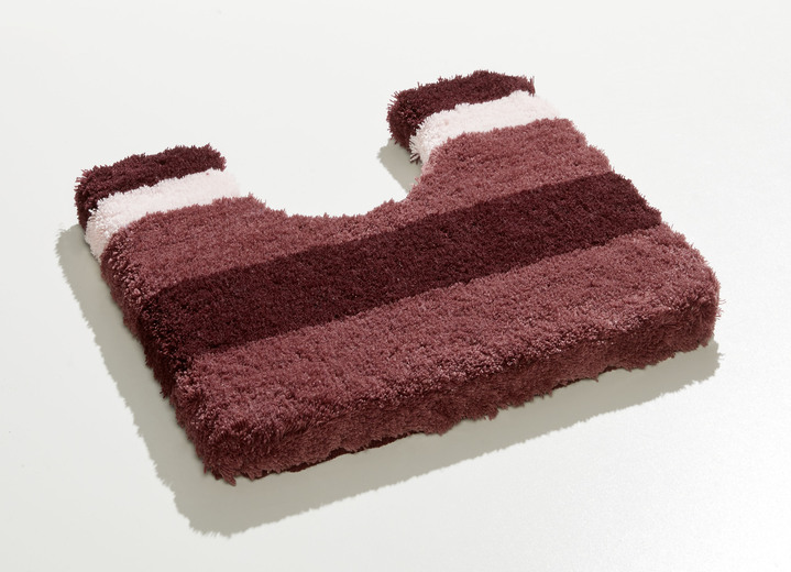 Badgarnituren - Badganitur von Kleine Wolke, in Größe 100 (Vorleger halbrund, 50/ 80 cm) bis 112 (WC-Deckelbezug, 47/ 50 cm), in Farbe BEERE Ansicht 2