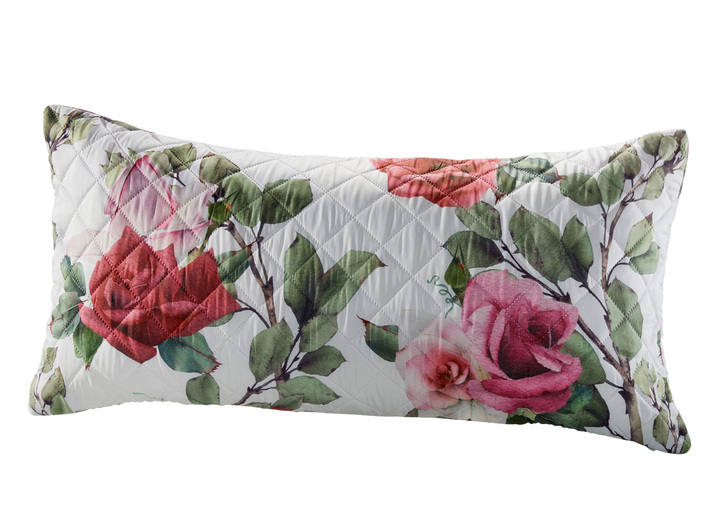 Tagesdecken - Tagesdecke und Kissenbezüge mit Rosen- Motiven, in Größe 873 (Einzelbett, 140x210 cm) bis 924 (Kissenbezug, 40x 80 cm), in Farbe BUNT Ansicht 7
