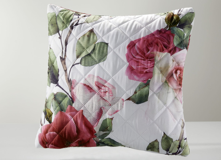 Tagesdecken - Tagesdecke und Kissenbezüge mit Rosen- Motiven, in Größe 873 (Einzelbett, 140x210 cm) bis 924 (Kissenbezug, 40x 80 cm), in Farbe BUNT Ansicht 6