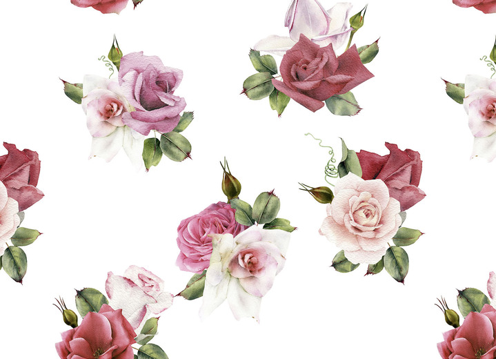 Tagesdecken - Tagesdecke und Kissenbezüge mit Rosen- Motiven, in Größe 873 (Einzelbett, 140x210 cm) bis 924 (Kissenbezug, 40x 80 cm), in Farbe BUNT Ansicht 4