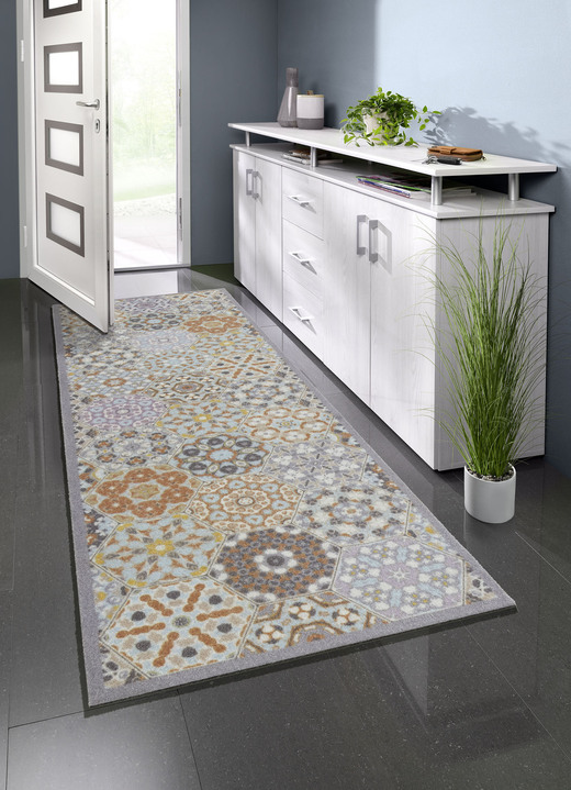 Fußmatten - Fußmatte mit rutschhemmender Latex-Rückseite, in Größe 101 (40x 60 cm) bis 103 (45x145 cm), in Farbe BUNT Ansicht 3
