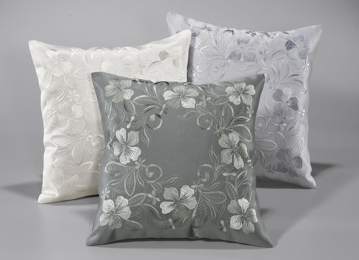 Tischdecken - Bestickte Tisch- und Raumdekoration, in Größe 100 (Deckchen oval, 30/ 45 cm) bis 404 (Kissenbezug, 40/ 40 cm), in Farbe CHAMPAGNER Ansicht 4