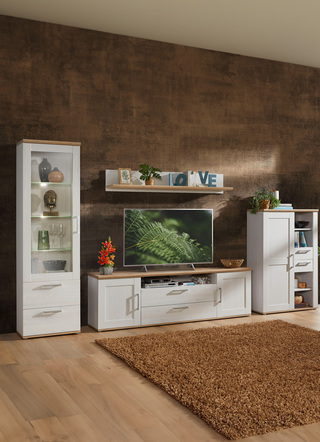 Wohnwand mit LED-Beleuchtung