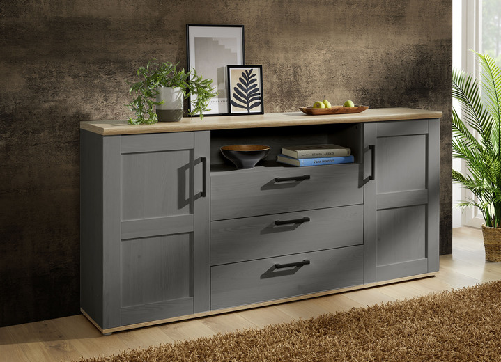 Sideboards & Kommoden - Hochwertiges Sideboard, in Farbe GRAU-EICHE