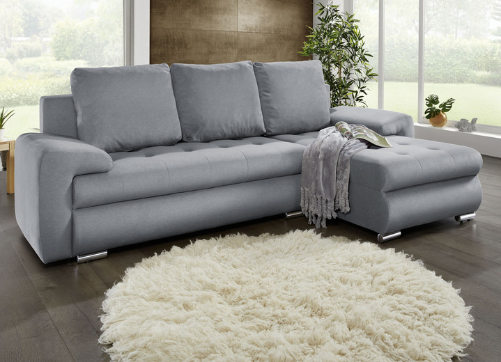 Funktions-Polstermöbel - Polsterecke mit Bettfunktion und Bettkasten, in Farbe ANTHRAZIT Ansicht 7