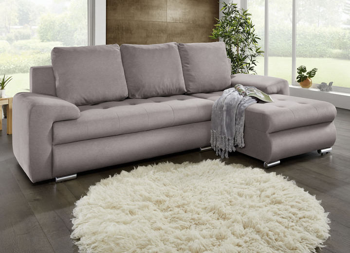 Funktions-Polstermöbel - Polsterecke mit Bettfunktion und Bettkasten, in Farbe ANTHRAZIT Ansicht 3