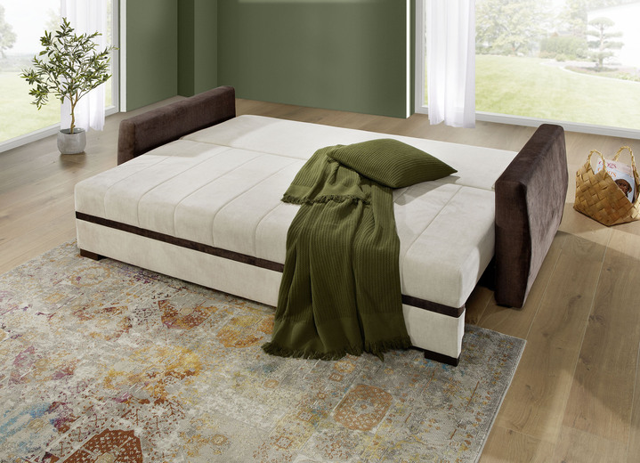 Schlafsofas - Schlafsofa mit Bettkasten, in Farbe SILBER-SCHWARZ Ansicht 4