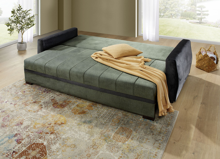 Schlafsofas - Schlafsofa mit Bettkasten, in Farbe SILBER-SCHWARZ Ansicht 6