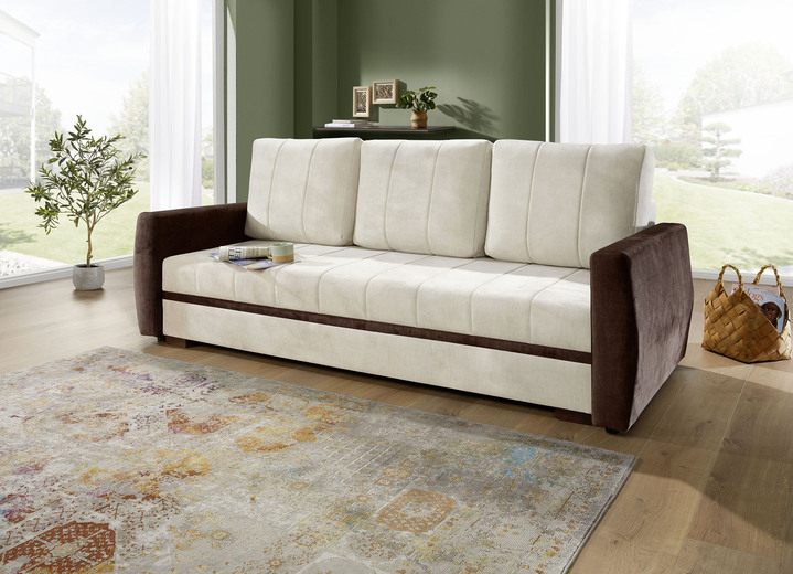 Schlafsofas - Schlafsofa mit Bettkasten, in Farbe SILBER-SCHWARZ Ansicht 3