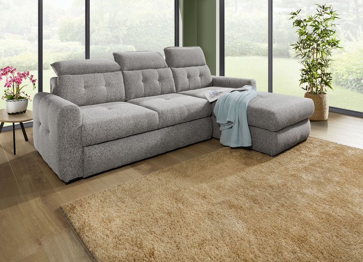 Funktions-Polstermöbel - Polsterecke mit Bettfunktion und Bettkasten, in Farbe CREME Ansicht 7