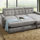 Funktions-Polstermöbel - Polsterecke mit Bettfunktion und Bettkasten, in Farbe CREME – Farbe GRAU – Ansicht 3