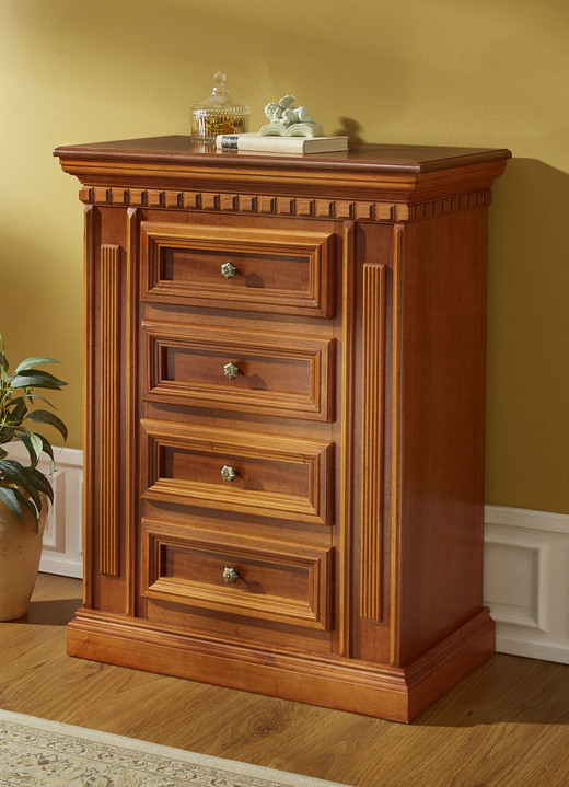 Sideboards & Kommoden - Hochwertige und stilsichere Kommoden mit klassisch schönem Flair, in Farbe KIRSCHBAUM, in Ausführung Kommode, 1-türig, schmal Ansicht 3