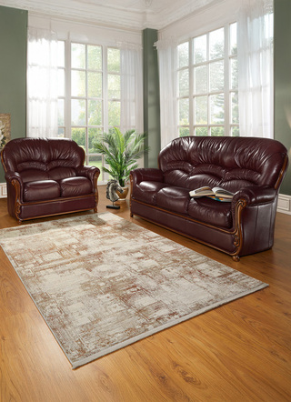 Frei im Raum aufstellbare Polstermöbel mit Lederbezug