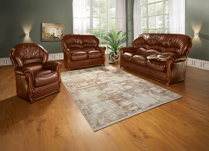 Polstermöbel - Frei im Raum aufstellbare Polstermöbel mit Lederbezug, in Farbe BORDEAUX, in Ausführung Leder-Sessel Ansicht 3