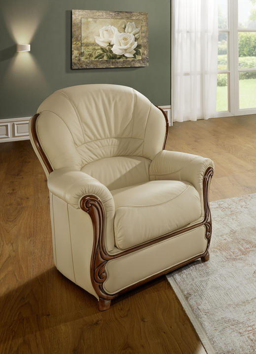 Polstermöbel - Frei im Raum aufstellbare Polstermöbel mit Lederbezug, in Farbe BORDEAUX, in Ausführung Leder-Sessel Ansicht 6