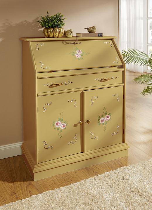 Büromöbel - Teilmassive Möbelserie mit Echtholzfurnier, in Farbe GOLD, in Ausführung Kommode, 2-türig Ansicht 4