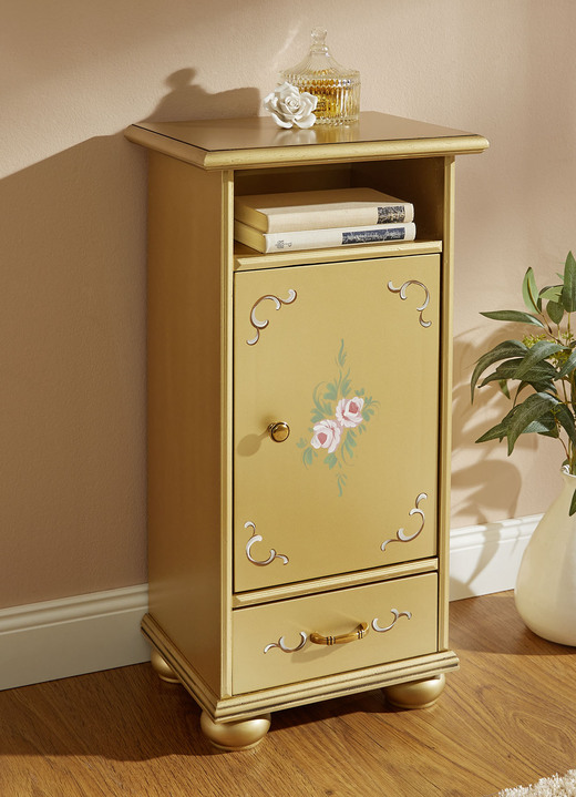 Büromöbel - Teilmassive Möbelserie mit Echtholzfurnier, in Farbe GOLD, in Ausführung Kommode, 2-türig Ansicht 6