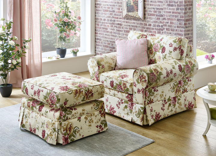 Polstermöbel - Frei im Raum aufstellbare Polstermöbel mit Dekokissen Ansicht 2 Polstermöbel - Frei im Raum aufstellbare Polstermöbel mit Dekokissen, in Farbe ROT, in Ausführung Hocker Ansicht 2