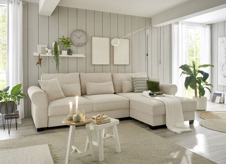 Moderne Polsterecke mit Bettfunktion