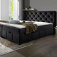 Betten - Boxspringbett mit Kaltschaumtopper – Farbe ANTHRAZIT – Ansicht 2 Betten - Boxspringbett mit Kaltschaumtopper, in Farbe ROT – Farbe ANTHRAZIT – Ansicht 2