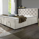 Betten - Boxspringbett mit Kaltschaumtopper – Farbe CREME – Ansicht 4 Betten - Boxspringbett mit Kaltschaumtopper, in Farbe ROT – Farbe CREME – Ansicht 4