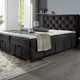 Betten - Boxspringbett mit Kaltschaumtopper – Farbe ANTHRAZIT – Ansicht 1 Betten - Boxspringbett mit Kaltschaumtopper, in Farbe ROT – Farbe ANTHRAZIT – Ansicht 1