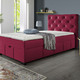 Betten - Boxspringbett mit Kaltschaumtopper – Farbe ROT – Ansicht 1 Betten - Boxspringbett mit Kaltschaumtopper, in Farbe ROT – Farbe ROT – Ansicht 1