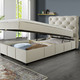 Betten - Boxspringbett mit Kaltschaumtopper – Farbe CREME – Ansicht 2 Betten - Boxspringbett mit Kaltschaumtopper, in Farbe ROT – Farbe CREME – Ansicht 2