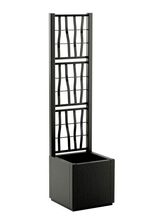 Blumentöpfe und Pflanzgefäße - Pflanzkasten aus recyceltem Polypropylen, in Farbe GRÜN, in Ausführung Mit Spalier, schmal Ansicht 19