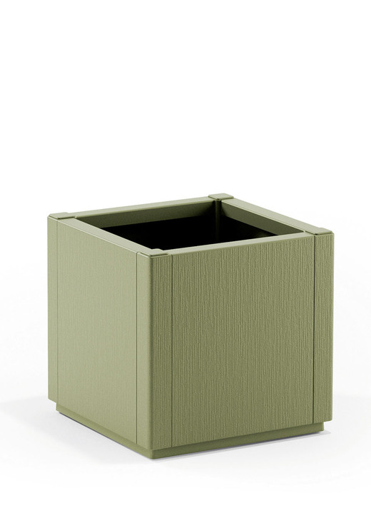 Blumentöpfe und Pflanzgefäße - Pflanzkasten aus recyceltem Polypropylen, in Farbe GRÜN, in Ausführung Mit Spalier, schmal Ansicht 17